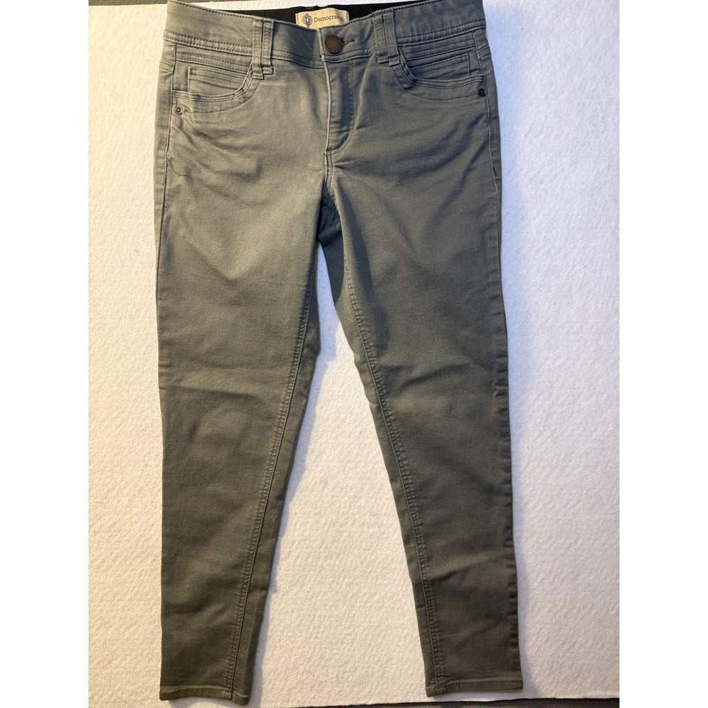 Democracy Ab Technology Skinny Ankle Pants Women's Size 6 Olive Stretch Jegging